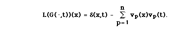 L(G(.,t))(x) = delta(x,t) - ISU(p=1,n, )vp(x)vp(t).