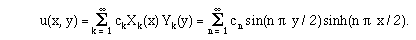 Sum[c[k] X[x,k] Y[y, k],{n,1,infinity}]
